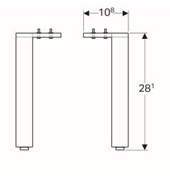 Kojelių komplektas Geberit, Acanto 281 mm 3