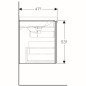 Spintelė praustuvui Geberit Acanto, 75 cm, Balta