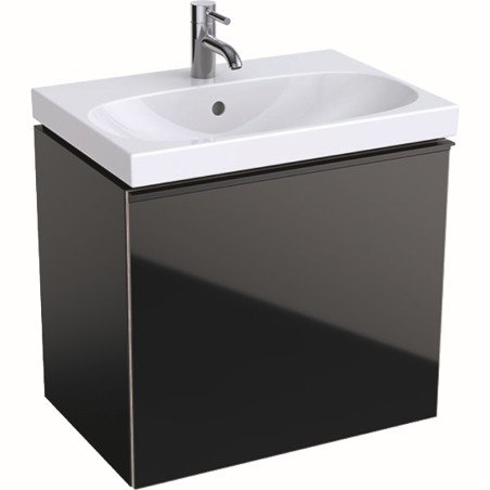 Spintelė praustuvui Geberit Acanto, 60 cm siauresnė, Juoda 1