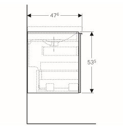 Spintelė praustuvui Geberit Acanto, 120 cm, Balta 4