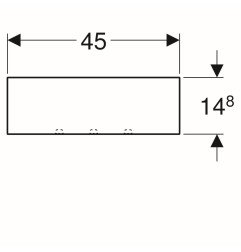 Sieninė lentyna Geberit, Acanto, Lava 3