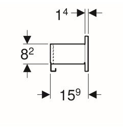 Sieninė lentyna Geberit, Acanto, Lava 5