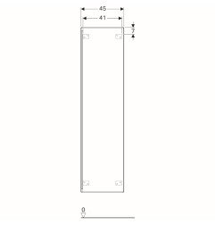 Ūkinė spintelė Geberit Acanto, šoninė, Juoda, su vienomis durelėmis 3