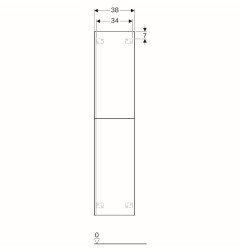 Ūkinė spintelė Geberit Acanto, šoninė, Balta, su dvejomis durelėmis 3