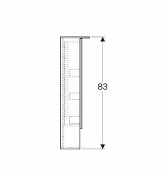Veidrodinė spintelė su apšvietimu Geberit Acanto, 75 cm 4