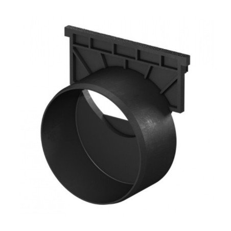 Galinė sienelė lauko latakui ACO Hexaline su jungtimi vamzdžiui 1