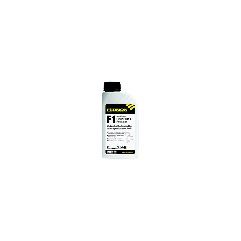 Inhibitorius šildymo sistemai FERNOX, F1 Filter Fluid + Protector sistemoms su magnetiniu filtru, 500 m