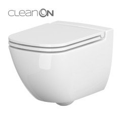 WC rėmo komplektas Cersanit, su WC Caspia, lėtai nusileidžiančiu dangčiu ir klavišu 4