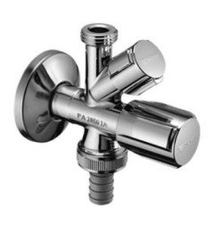 Kampinis ventilis Schell, 1/2" x 1/2" x 3/4" , kombinuotas 1