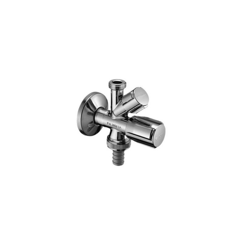 Kampinis ventilis Schell, 1/2" x 1/2" x 3/4" , kombinuotas