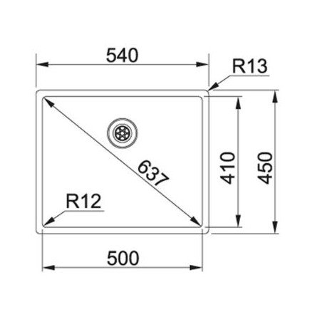 Nerūdijančio plieno plautuvė Franke Box, BXX 210/110-50, rankinis ventilis