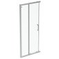 Dušo sienelė IDEAL STANDARD, Connect 90 cm, profilis aliuminis, stiklas skaidrus (1 dalis)