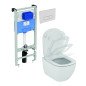 WC rėmo komplektas Ideal Standard ProSys, su WC Tesi Aquablade ir soft-close dangčiu WC rėmo komplektas Ideal Standard ProSys, su WC Tesi Aquablade ir soft-close dangčiu