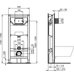 WC rėmo komplektas Ideal Standard ProSys, su WC Tesi Aquablade ir soft-close dangčiu 6