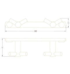 Vonios kambario aksesuaras Multi, dvigubas laikiklis rūbams, 2 dalių