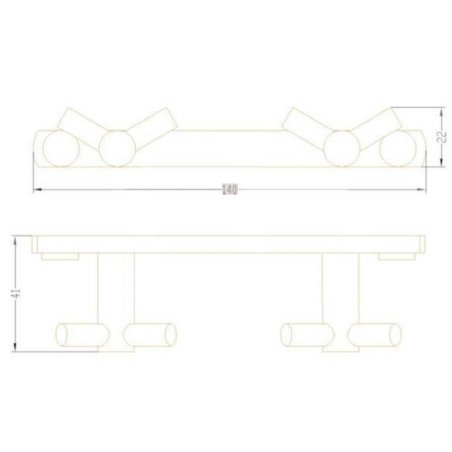 Vonios kambario aksesuaras Multi, dvigubas laikiklis rūbams, 2 dalių