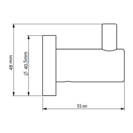 Vonios kambario aksesuaras Multi, viengubas kabliukas rūbams
