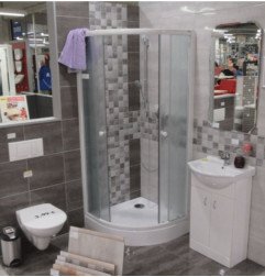 Akrilinis dušo padėklas S-LINE, be sifonų, 80x80cm. 4