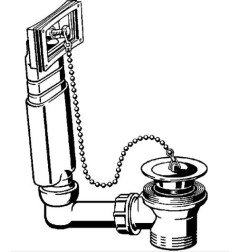 Plautuvės ventilis VIEGA su persipylimu