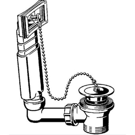 Plautuvės ventilis VIEGA su persipylimu