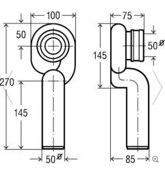 Sifonas pisuaro VIEGA, išbėgimas į grindis d50 3