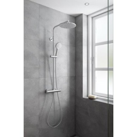 Termostatinė dušo sistema DAMIXA SILHOUET, nerūdijančio plieno