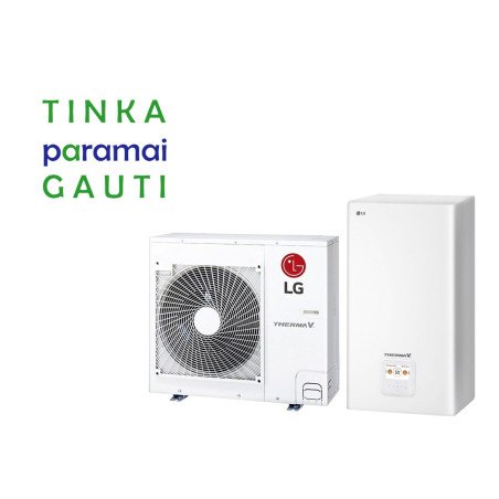 Šilumos siurblys Oras-Vanduo LG Therma V, Split, 9 kW Ø1 1