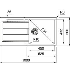 Tectonite plautuvė Franke, Sirius S2D 611-100, Urban Grey 5
