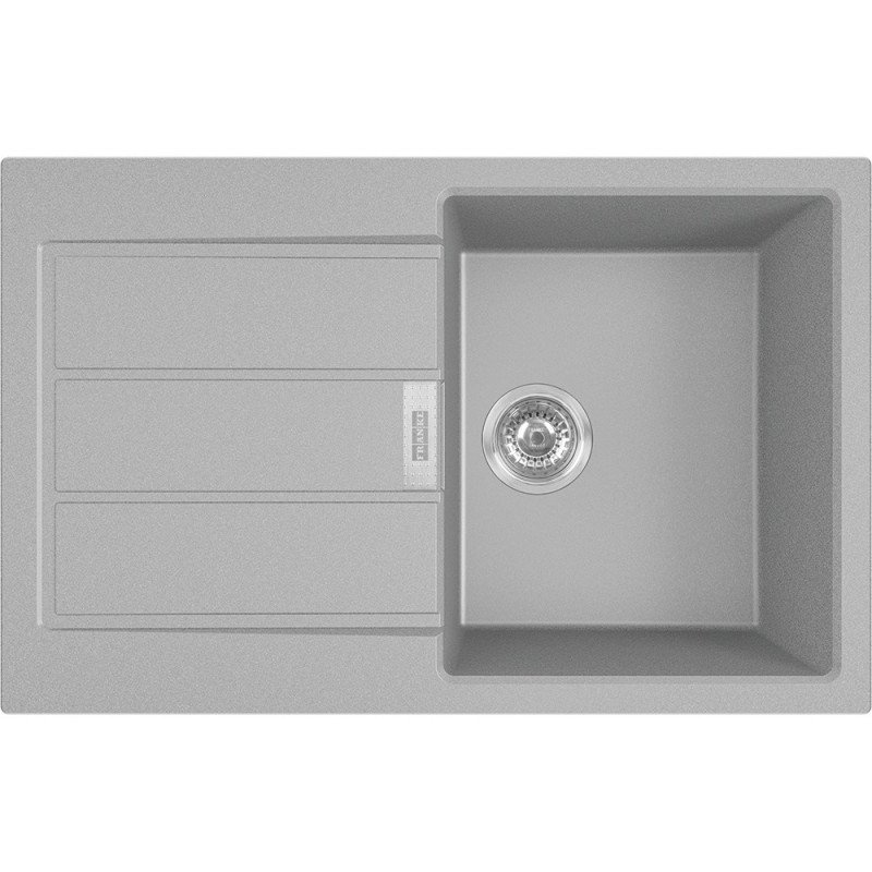 Tectonite plautuvė Franke, Sirius S2D 611-78 su užkemšamu ventiliu, Urban Grey Tectonite plautuvė Franke, Sirius S2D 611-78 su užkemšamu ventiliu, Urban Grey