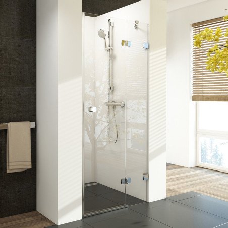 Berėmės dušo durys Ravak Brilliant, BSD2-100 A-R chromas+stiklas Transparent (990-1005) 1