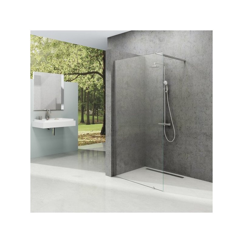 Dušo kabina Ravak Walk-in Wall, bright alu+Transparent, 100x200 cm