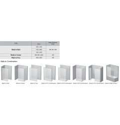 Dušo kabina Ravak Walk-in Wall, Juoda+Transparent, 90x200 cm 4