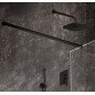 Dušo kabina Ravak Walk-in Wall, Juoda+Transparent, 100x200 cm