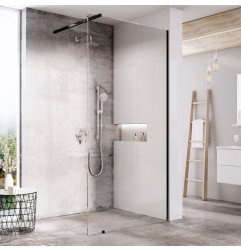 Dušo kabina Ravak Walk-in Wall, Juoda+Transparent, 120x200 cm