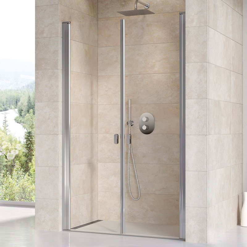 Varstomos dušo durys Ravak Chrome, CSDL2-90, blizgi+stiklas Transparent Varstomos dušo durys Ravak Chrome, CSDL2-90, blizgi+stiklas Transparent