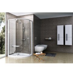 Pusapvalė dušo kabina Ravak Pivot, PSKK3-100, balta/balta+stiklas Transparent 1
