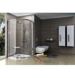 Pusapvalė dušo kabina Ravak Pivot, PSKK3-100, blizgi+stiklas Transparent 1