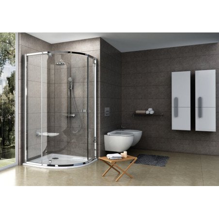 Pusapvalė dušo kabina Ravak Pivot, PSKK3-100, blizgi+stiklas Transparent 1
