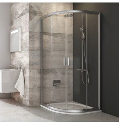 Pusapvalė dušo kabina Ravak Blix, BLCP4-80, satinas+stiklas Transparent 1