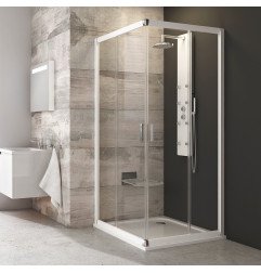 Kvadratinė dušo kabina Ravak Blix, BLRV2-90, balta+stiklas Transparent 1