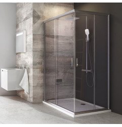 Stačiakampės dušo kabinos sienelė Ravak Blix, BLRV2K-80, satinas+stiklas Transparent 1