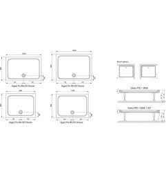 Lietas dušo padėklas Ravak Gigant Pro Chrome, 100x80 baltas 3