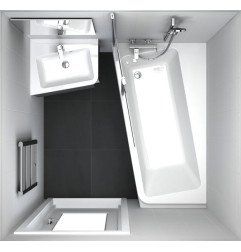 Asimetrinė vonia Ravak 10°, 160x95, kairinė 4