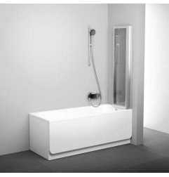 Sulankstoma vonios sienelė Ravak, VS3 130, satinas+stiklas Grape