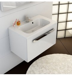 Praustuvo spintelė Ravak SD Chrome, 80 cm balta/balta