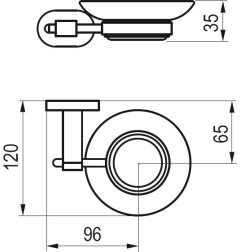 Laikiklis Ravak Chrome, CR 200.00 su muiline 4