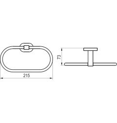 Rankšluosčių laikiklis Ravak Chrome, CR 300.00 ovalus 4