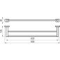 Rankšluosčių laikiklis Ravak Chrome, CR 320.00 66 cm dvigubas