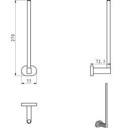 WC popieriaus laikiklis Ravak Chrome, CR 420.00