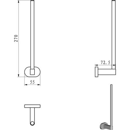 WC popieriaus laikiklis Ravak Chrome, CR 420.00